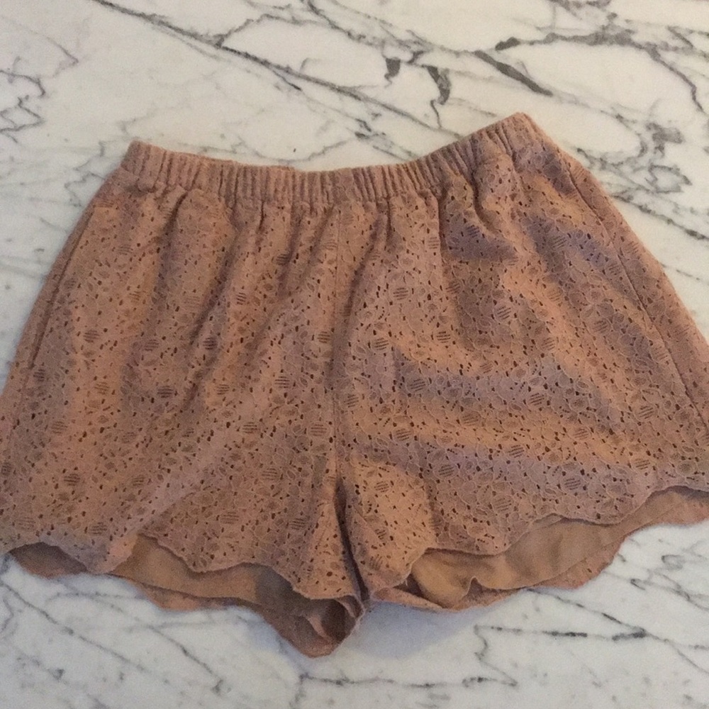 Madewell/ Broadway & Broome Lace Scalloped Shorts